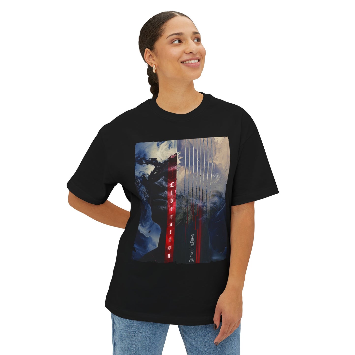 Silence The Echo - Liberation - Artistic Unisex Oversized Boxy Tee