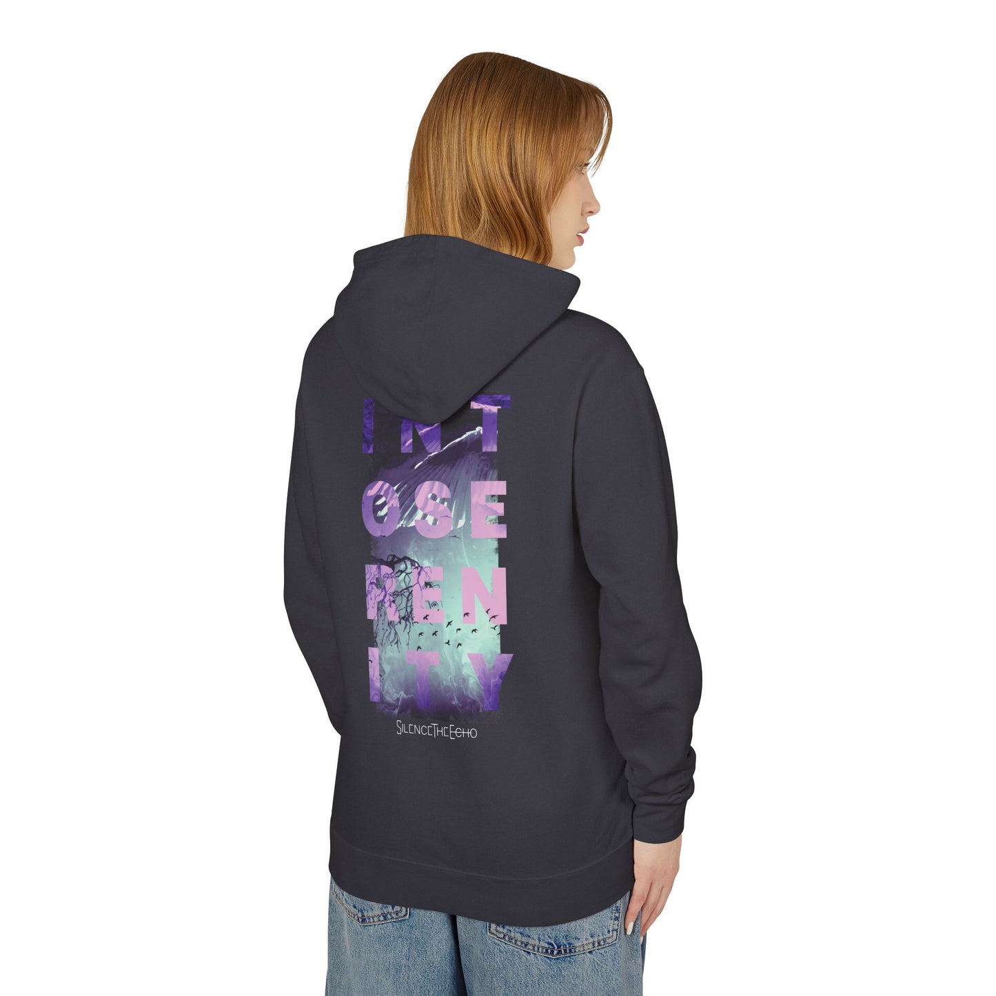 Silence The Echo - Into Serenity Unisex Lightweight Hooded Sweatshirt